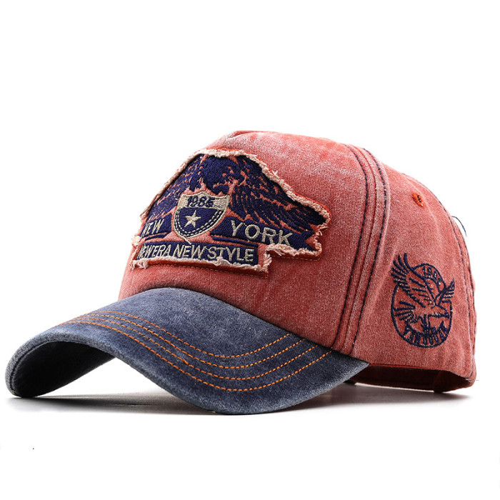 Adjustable Washed Denim Baseball Cap Sun-Proof Cycling Sports Visor Travel Casual Hat