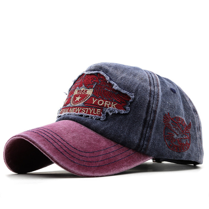 Adjustable Washed Denim Baseball Cap Sun-Proof Cycling Sports Visor Travel Casual Hat