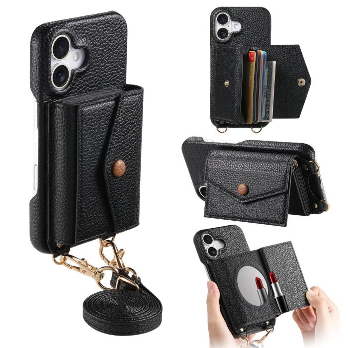 For iPhone 17 Air 16 17 Pro Max 15 14 13 12 11 XR 7 XS Phone Case wallet Leather