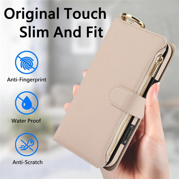 For iPhone 17 Air 17 Pro Max 16 15 14 13 12 11 XR 7 8 XS Phone Case Leather Wallet Card Holder