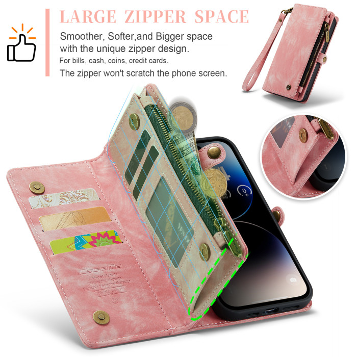 For iPhone 17 Air 17 16 Pro Max 15 14 13 12 11 XR XS Phone Cover Leather Wallett Card Holder