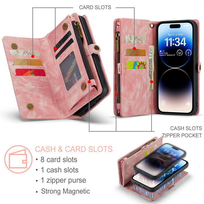 For iPhone 17 Air 17 16 Pro Max 15 14 13 12 11 XR XS Phone Cover Leather Wallett Card Holder
