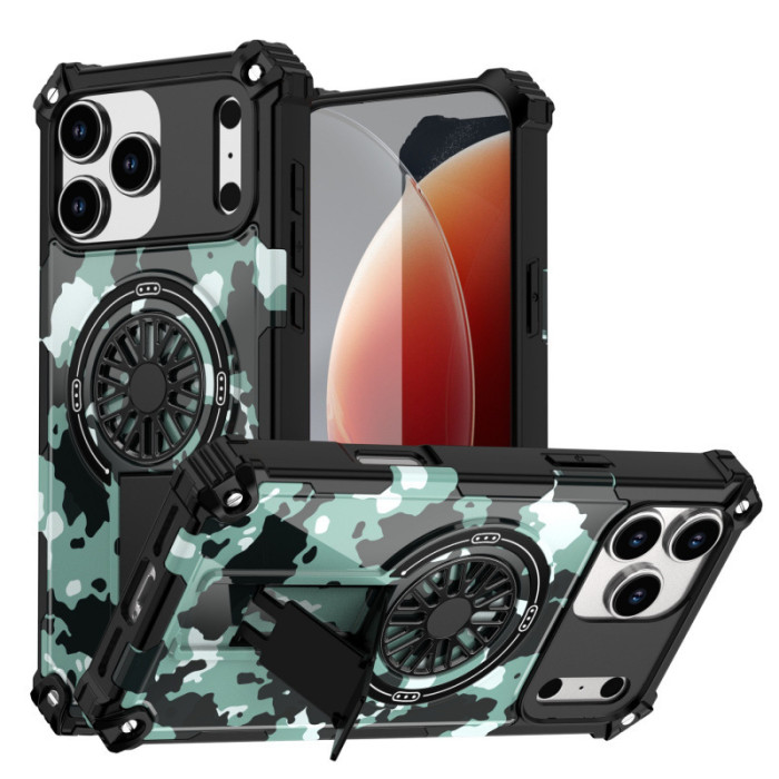 For iPhone 17 Air 17 Pro Max 16 15 14 13 12 11 XR 7 8 XS Phone Case Camouflage Bracket case