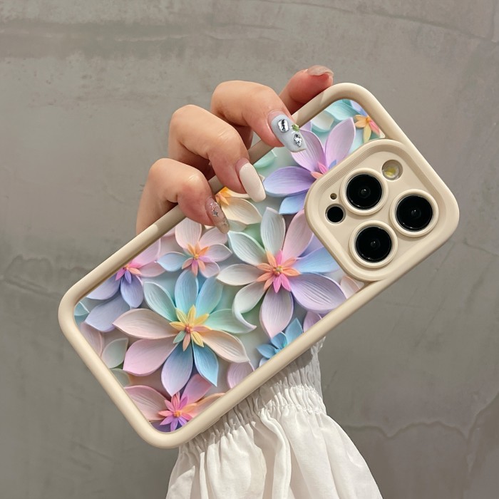 For iPhone 17 Air 17 Pro Max 16 15 14 13 12 11 XR 7 8 Phone Case Painting Flower