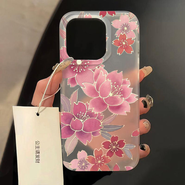 For iPhone 17 Air 17 Pro Max 16 15 14 13 12 11 XR 7 8 XS Phone Case Fashion Flower