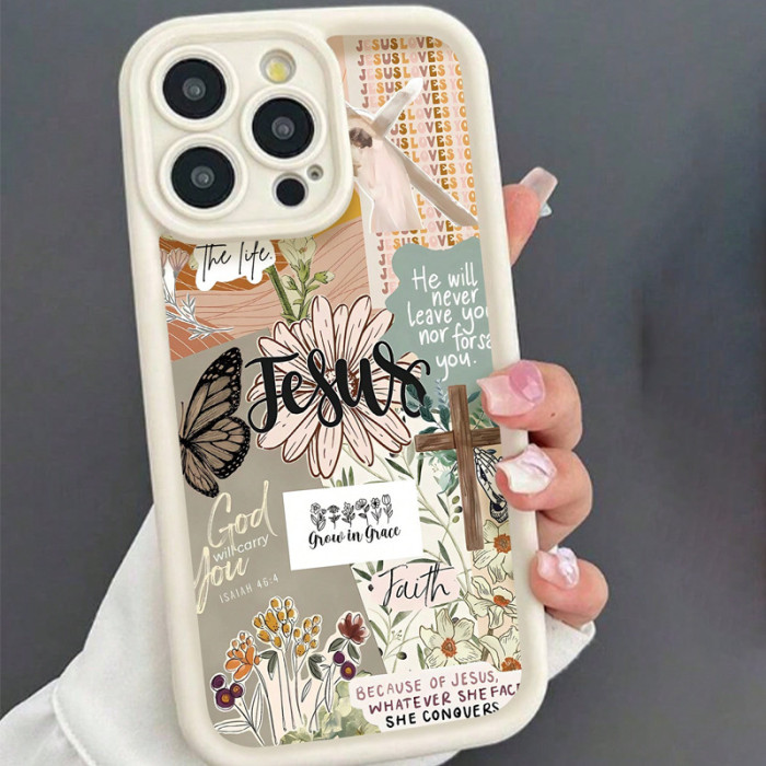 For iPhone 17 Air 17 Pro Max 16 15 14 13 12 11 XR 7 8 Phone Case Daisy Butterfly