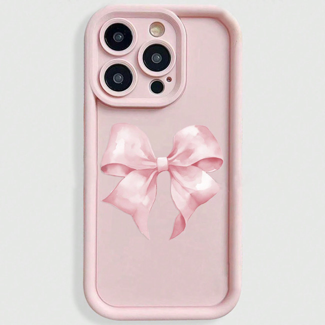 For iPhone 17 Air 17 Pro Max 16 15 14 13 12 11 XR 7 8 XS  Phone Case Pink Bow