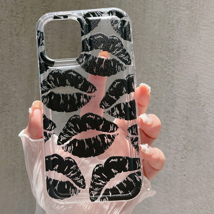 For iPhone 17 Air 17 Pro Max 16 15 14 13 12 11 XR 7 8 XS  Phone Case Lip Print