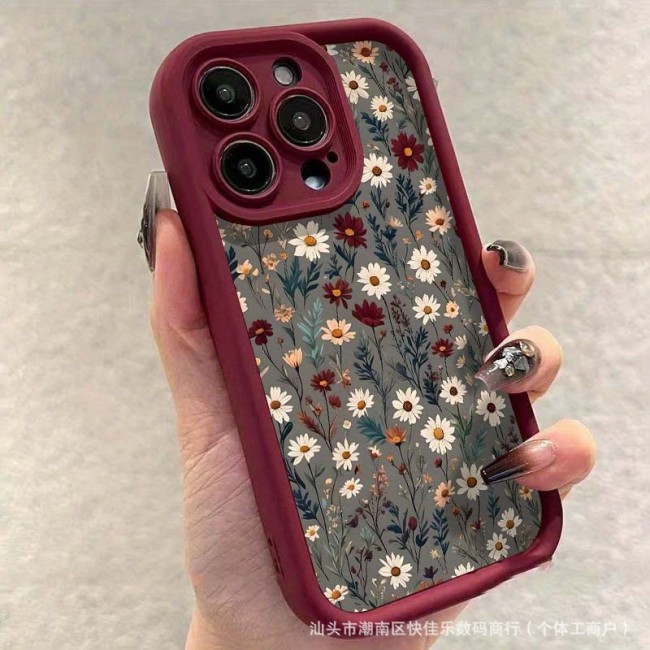 For iPhone 17 Air 17 Pro Max 16 15 14 13 12 11 XR 8 XS  Phone Case  Daisy Flower