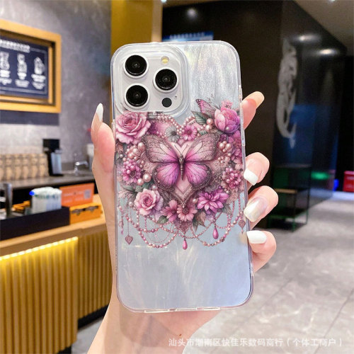 For iPhone 17 Air 17 Pro Max 16 15 14 13 12 11 XR 7 Phone Case Luxury Butterfly