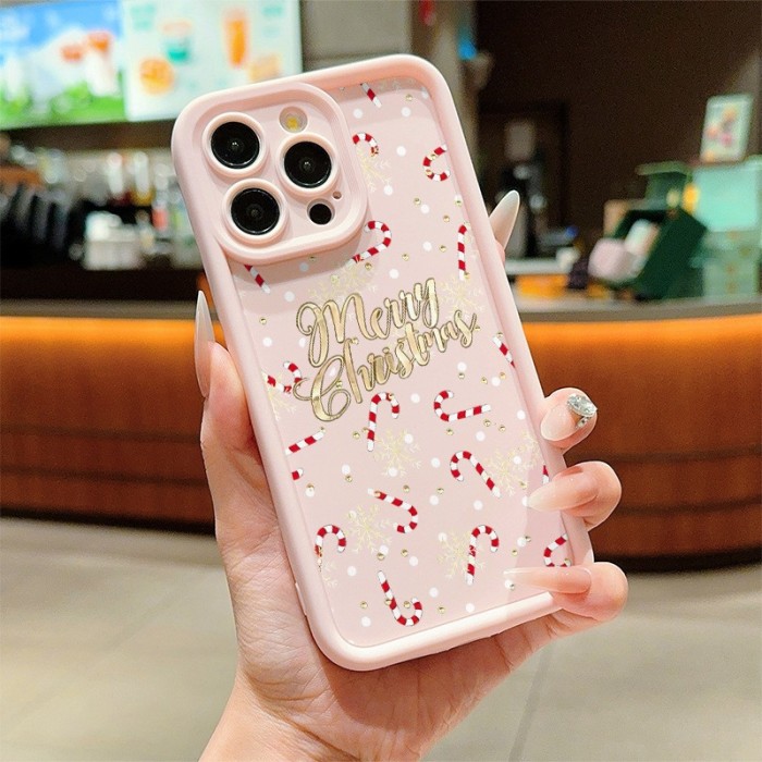 For iPhone 17 Air 17 Pro Max 16 15 14 13 12 11 XR XS  Phone Case Christmas Candy