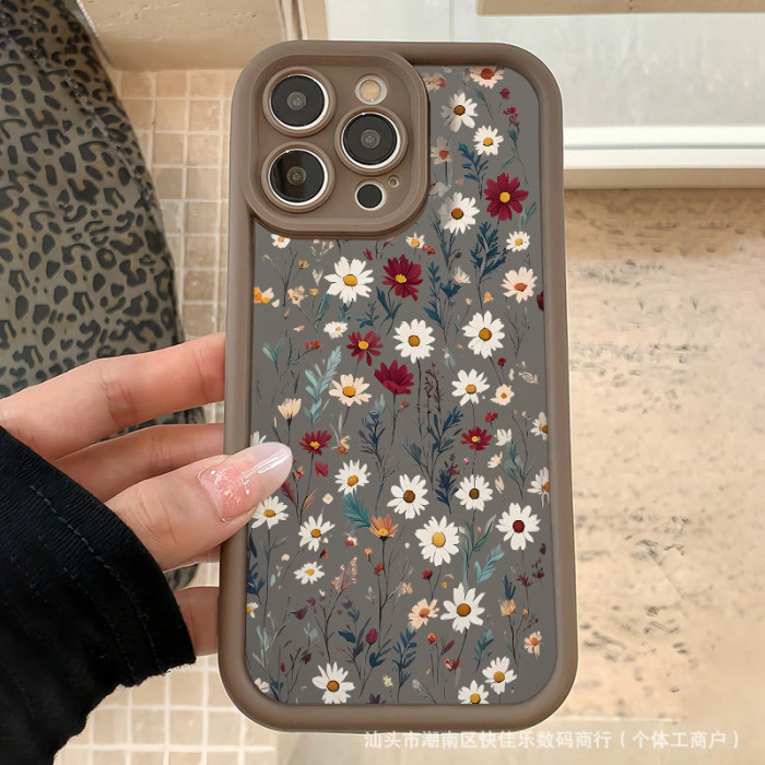 For iPhone 17 Air 17 Pro Max 16 15 14 13 12 11 XR 8 XS  Phone Case  Daisy Flower