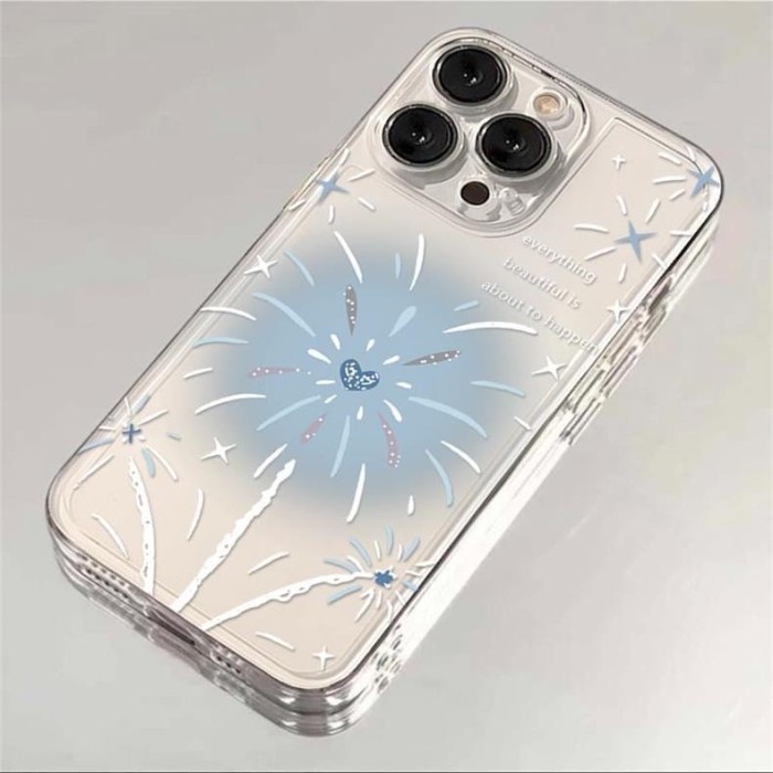 For iPhone 17 Air 17 Pro Max 16 15 14 13 12 11 XR 8 XS Phone Case Love Fireworks