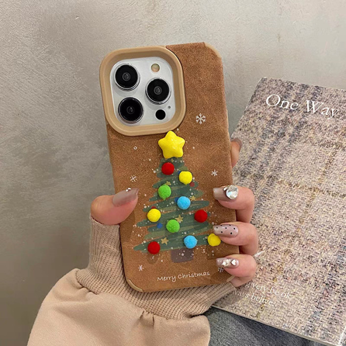 For iPhone 17 Air 17 Pro Max 16 15 14 13 12 11 XR 7 8 XS Phone Case Christmas tree