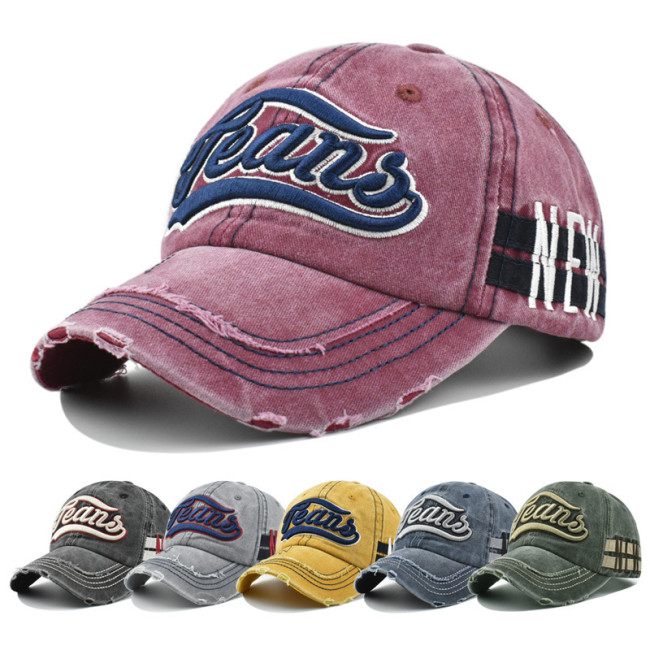 Adjustable Unisex Washed Cotton Baseball Cap Outdoor SunHat Travel Sports Hat Hip Hop Hat