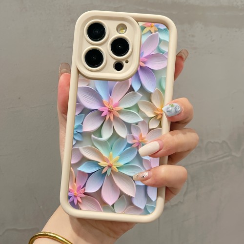 For iPhone 17 Air 17 Pro Max 16 15 14 13 12 11 XR 7 8 Phone Case Painting Flower