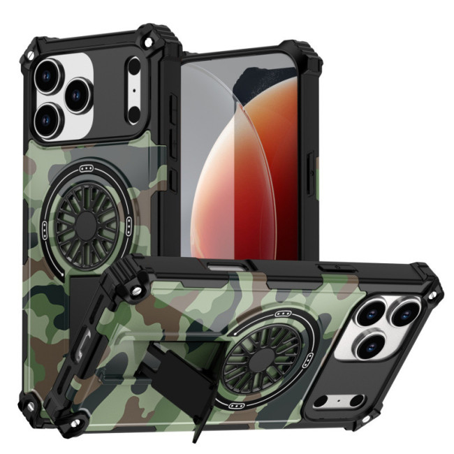 For iPhone 17 Air 17 Pro Max 16 15 14 13 12 11 XR 7 8 XS Phone Case Camouflage Bracket case