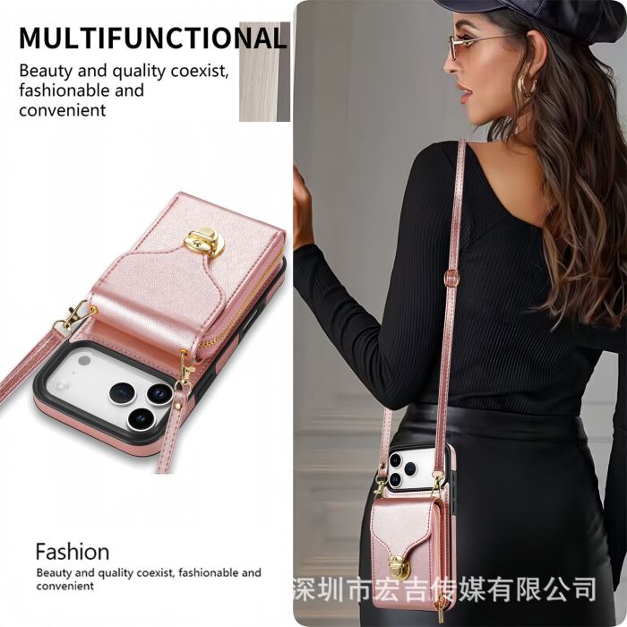 For iPhone 17 Air 17 Pro Max 16 15 14 13 12 11 XR 8 XS Phone Case Leather Wallet Card Holder