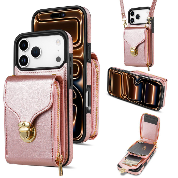 For iPhone 17 Air 17 Pro Max 16 15 14 13 12 11 XR 8 XS Phone Case Leather Wallet Card Holder