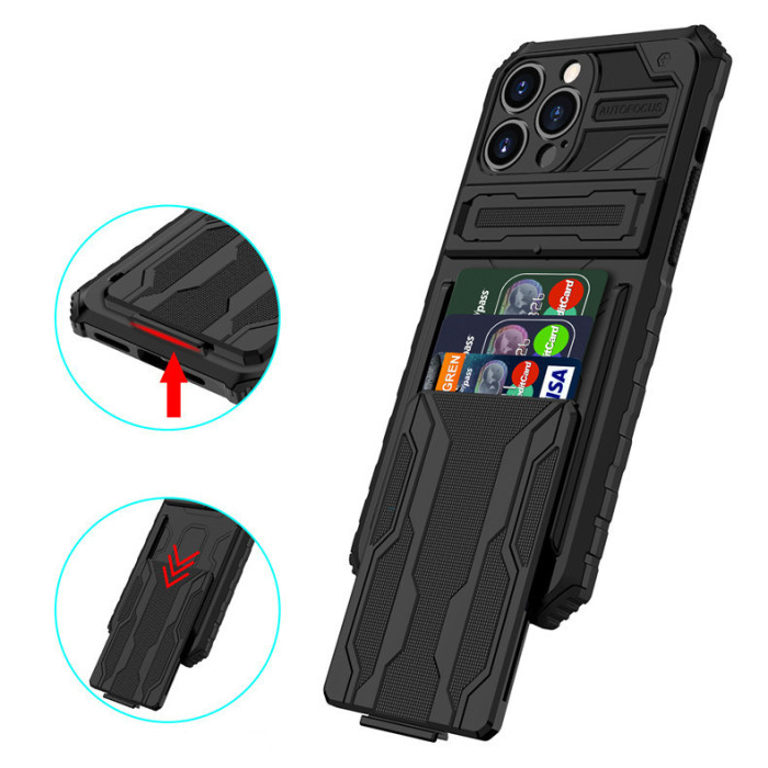 For iPhone 17 Air 17 Pro Max 16 15 14 13 12 11 XR Phone Case Bracket Card Holder
