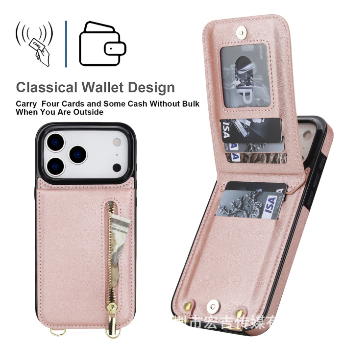 For iPhone 17 Air 17 Pro Max 16 15 14 13 12 11 XR XS Phone Case Bracket Leather
