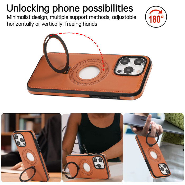 For iPhone 17 Air 17 Pro Max 16 15 14 13 12 8 Phone Case Magnetic Wallet Bracket
