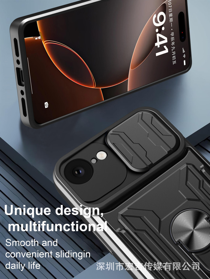 For iPhone 17 Air 17 16 Pro Max 15 14 13 12 11 XR XS Phone Case Magnetic Bracket