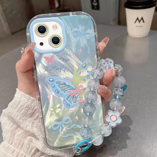 For iPhone 17 Air 17 Pro Max 16 15 14 13 12 11 XR Phone Case Blooming Butterfly