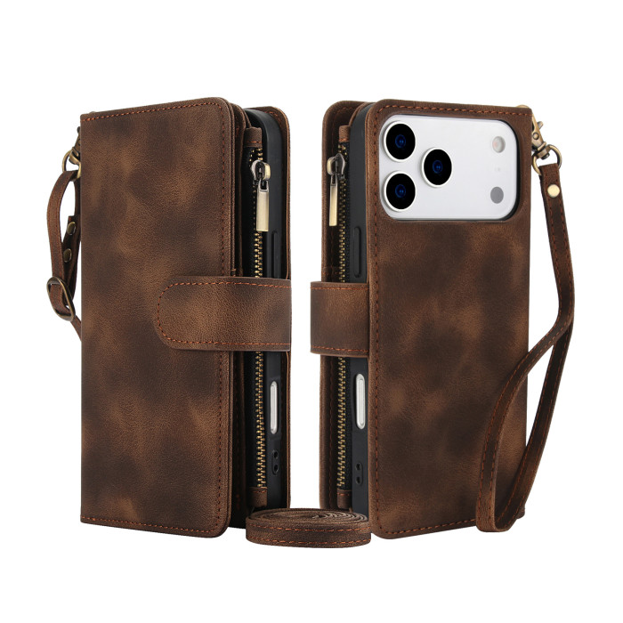 For iPhone 17 Air 17 Pro Max 16 15 14 13 12 11 XR 8 7 XS Phone Case Card Wallet