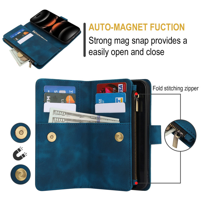 For iPhone 17 Air 17 Pro Max 16 15 14 13 12 11 XR 8 7 XS Phone Case Card Wallet