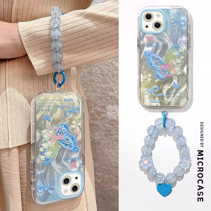 For iPhone 17 Air 17 Pro Max 16 15 14 13 12 11 XR Phone Case Blooming Butterfly