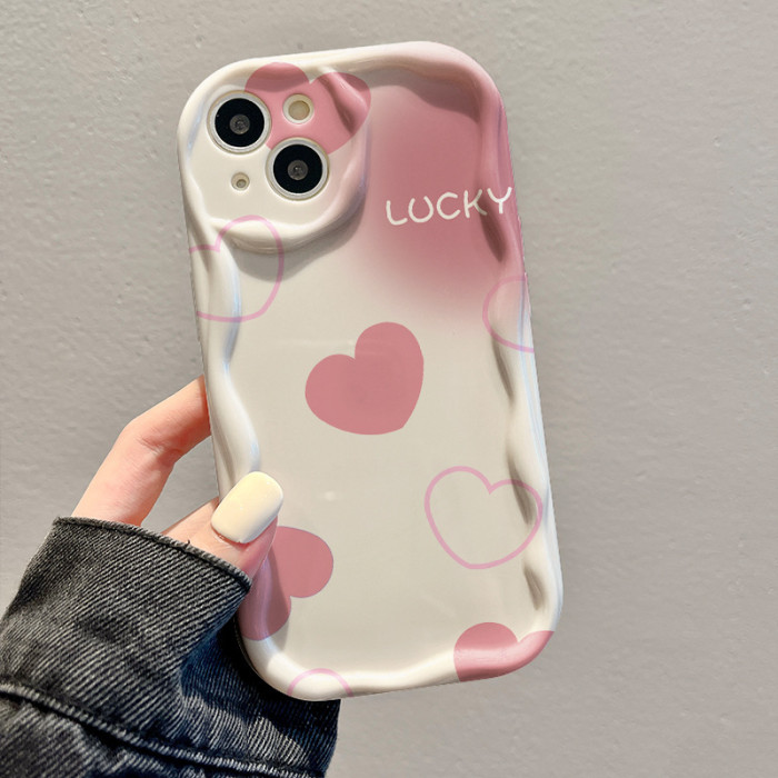 For iPhone 17 Air 17 Pro Max 16 15 14 13 12 11 XR XS Phone Case Love Lucky Cover