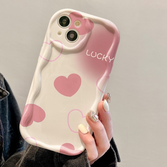 For iPhone 17 Air 17 Pro Max 16 15 14 13 12 11 XR XS Phone Case Love Lucky Cover