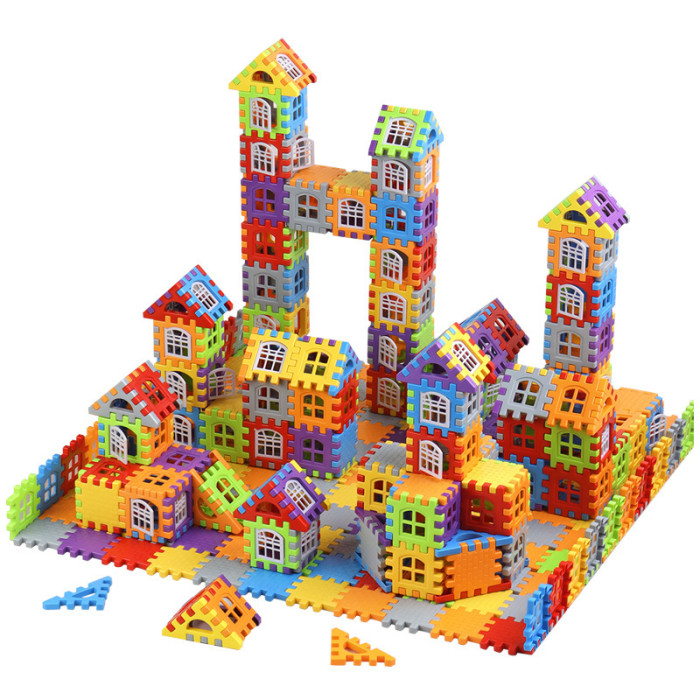 tiktok account：ch-feature       DIY Toy Education Smart Building Blocks for Kids DIY Plastic Puzzle Toys  Halloween and Christmas gifts