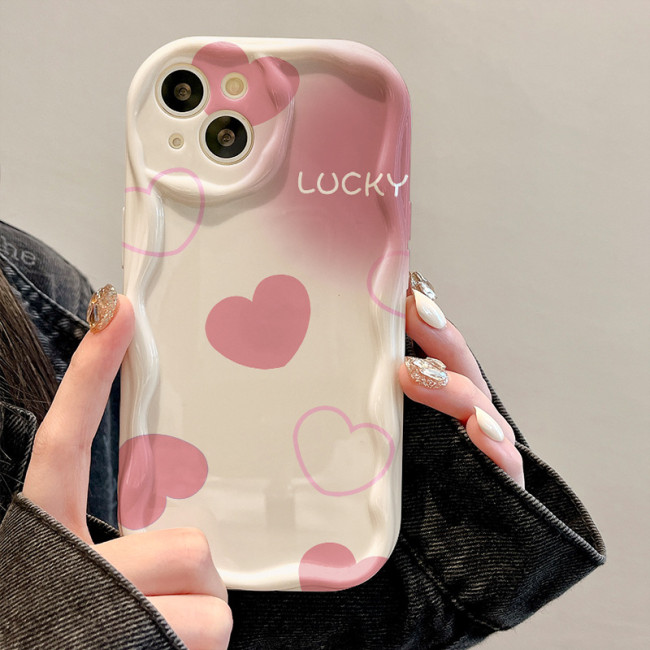 For iPhone 17 Air 17 Pro Max 16 15 14 13 12 11 XR XS Phone Case Love Lucky Cover