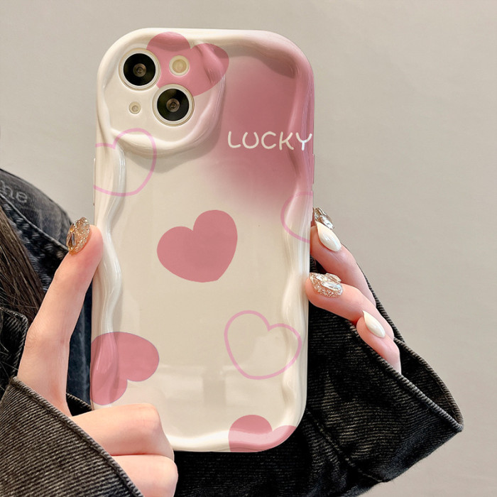 For iPhone 17 Air 17 Pro Max 16 15 14 13 12 11 XR XS Phone Case Love Lucky Cover