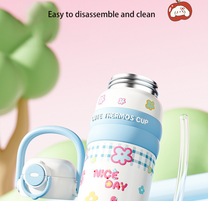 Vacuum Cup Cartoon Stainless Steel Children's Student Water Cup Thermos Flask
