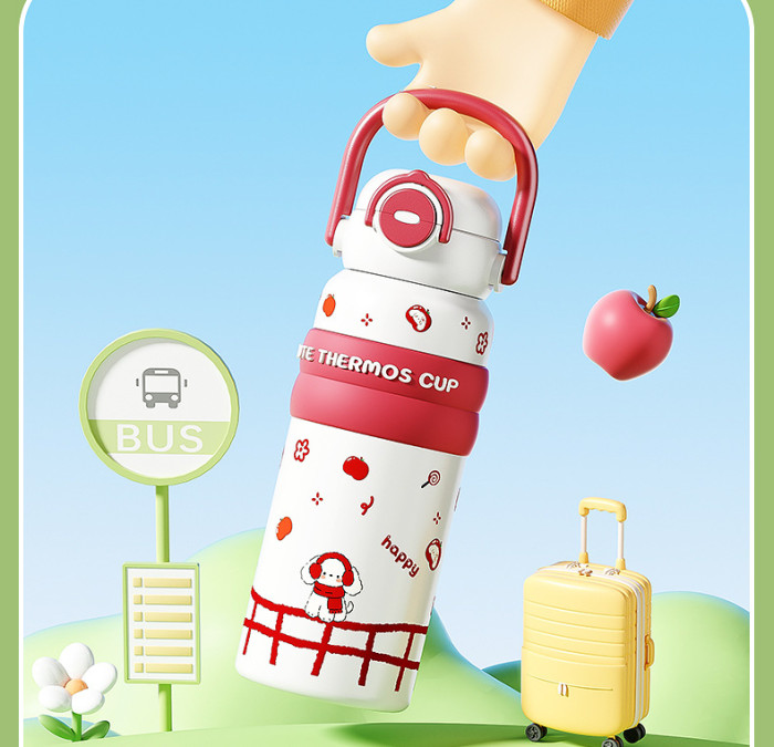 Vacuum Cup Cartoon Stainless Steel Children's Student Water Cup Thermos Flask
