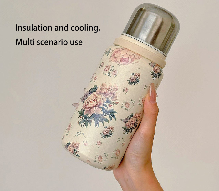 Stainless Steel Vacuum Cup Coffee Pot Hot/Cold Cycling Outdoor Cup Thermos Flask