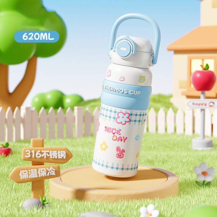 Vacuum Cup Cartoon Stainless Steel Children's Student Water Cup Thermos Flask