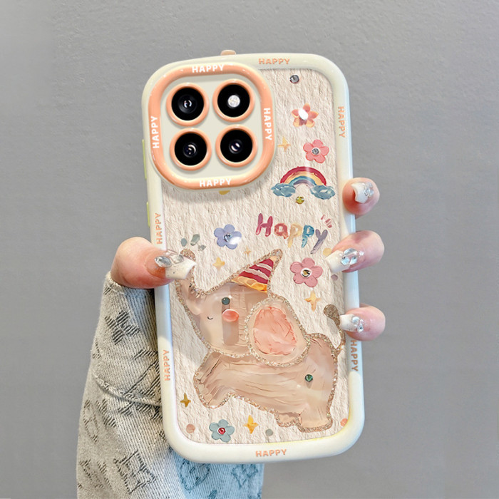 For Apple iPhone 17 Air 17 16 Pro Max 15 14 13 12 11 XR 8 XS Phone Case Elephant