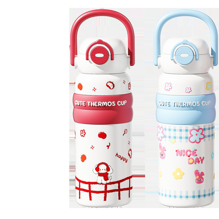 Vacuum Cup Cartoon Stainless Steel Children's Student Water Cup Thermos Flask