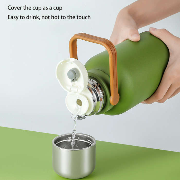 1200ml Cycling Outdoor Stainless Steel Vacuum Cup Thermos Flask Water Bottle New