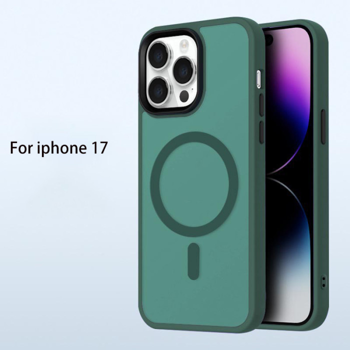 For iPhone 17 Air 17 Pro Max 16 15 14 13 12 11 Phone Case Frosted Magnetic Cover