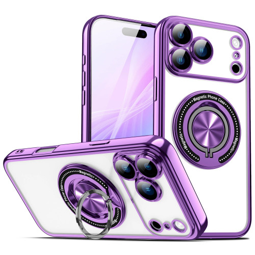 For iPhone 17 Air 17 Pro Max 16 15 14 13 12 11 Phone Case Rotatable Ring Bracket