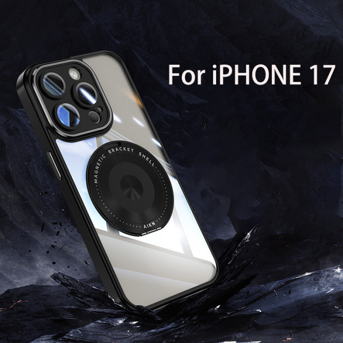 For iPhone 17 Air 17 Pro Max 16 15 14 13 12 Phone Case  Rotary Magnetic Bracket