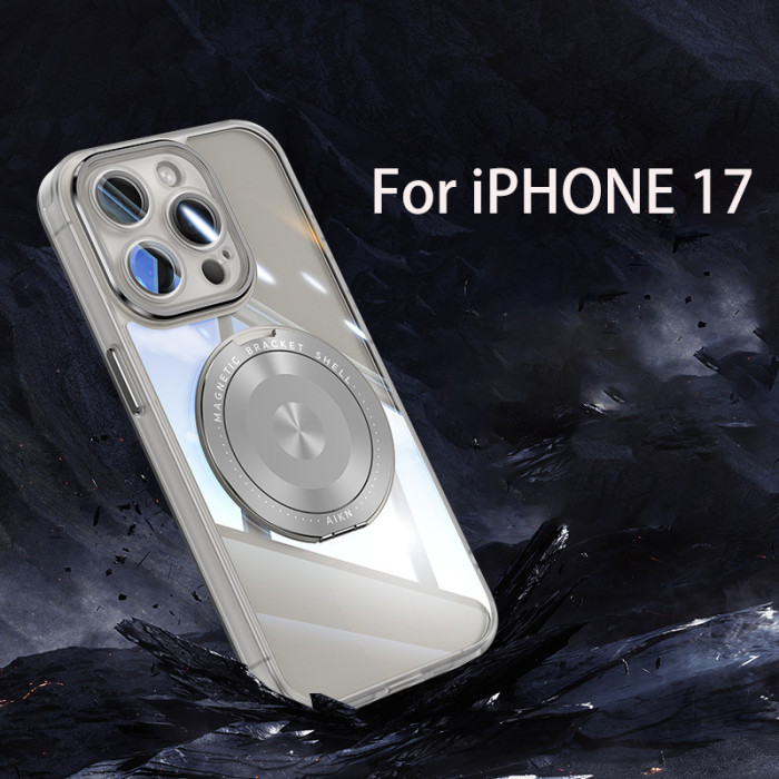 For iPhone 17 Air 17 Pro Max 16 15 14 13 12 Phone Case  Rotary Magnetic Bracket