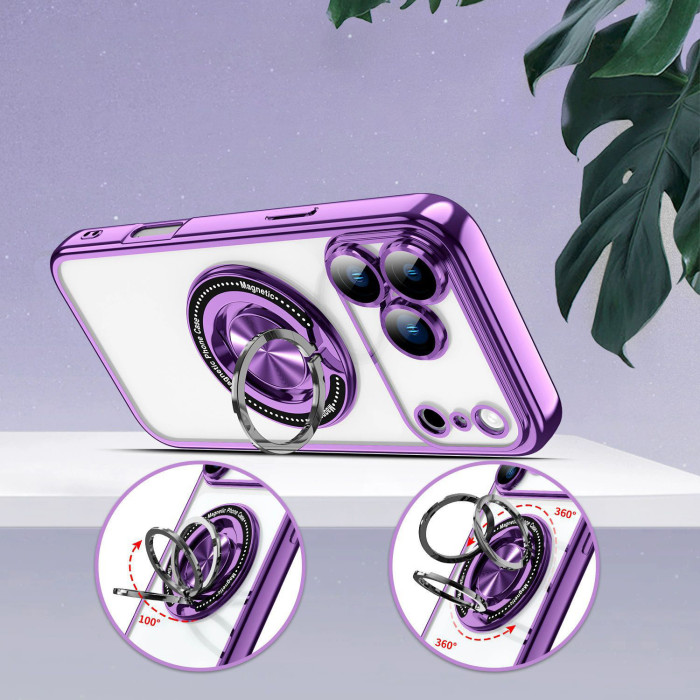 For iPhone 17 Air 17 Pro Max 16 15 14 13 12 11 Phone Case Rotatable Ring Bracket