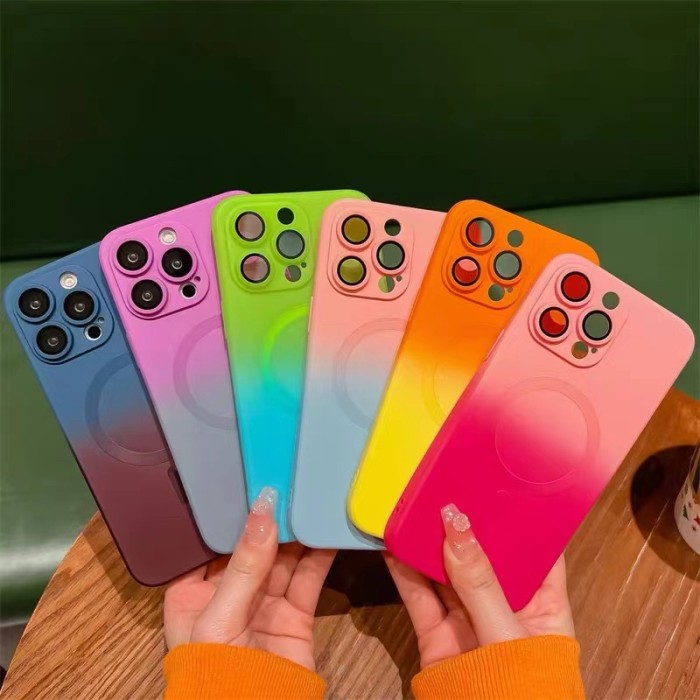For iPhone 17 Air 17 Pro Max 16 15 14 13 12 11 Phone Case Gradient Magnetic New