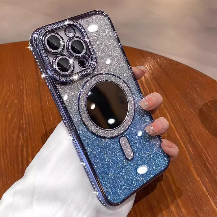 For iPhone 17 Air 17 Pro Max 16 15 14 13 12 11 Phone Case Mirror Magnetic Cover